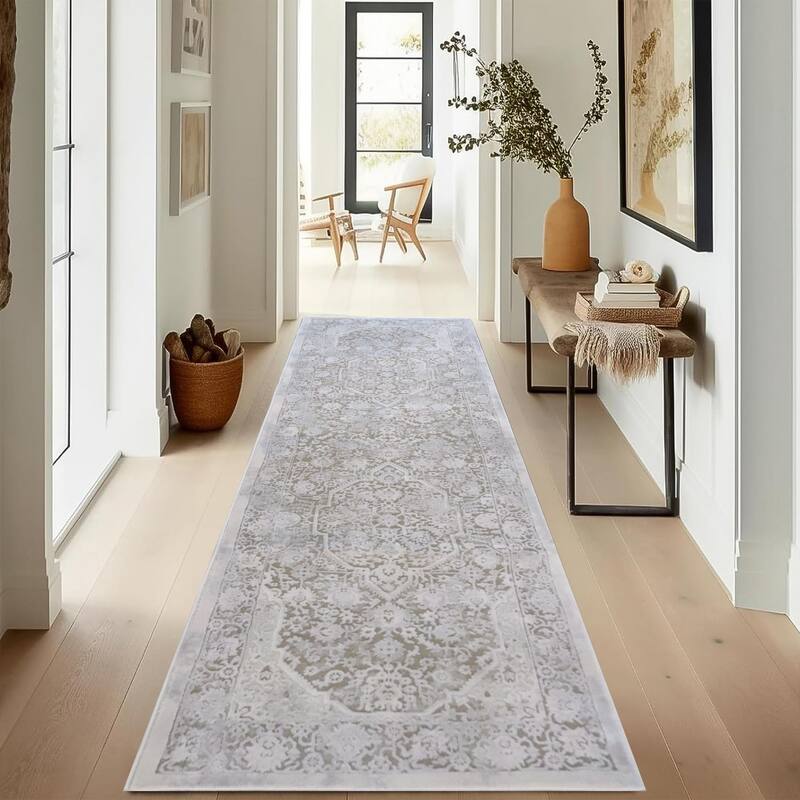 Marissa Collection Beige Abstract Transitional Area Rug
