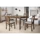Option Table and 4 Chairs(Brown)