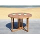 preview thumbnail 3 of 7, SAFAVIEH Wales Round 47.24-Inch Dia Dining Table - 47.3"x47.3"x29.5" - 47.3" W x 47.3" D x 29.5" H