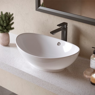 Karran Venda KBF512 Single-Handle Single Hole Vessel Bathroom Faucet with Matching Pop-up Drain