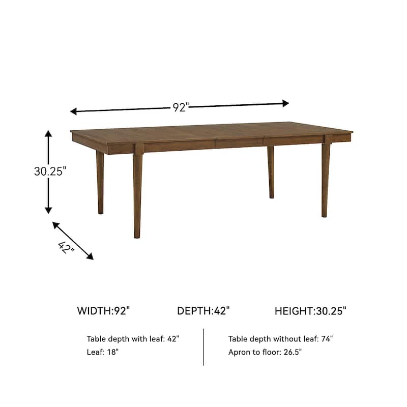 Signature Design by Ashley Lyncott Brown Dining Extension Table - 42" W x 92" D x 30.25" H