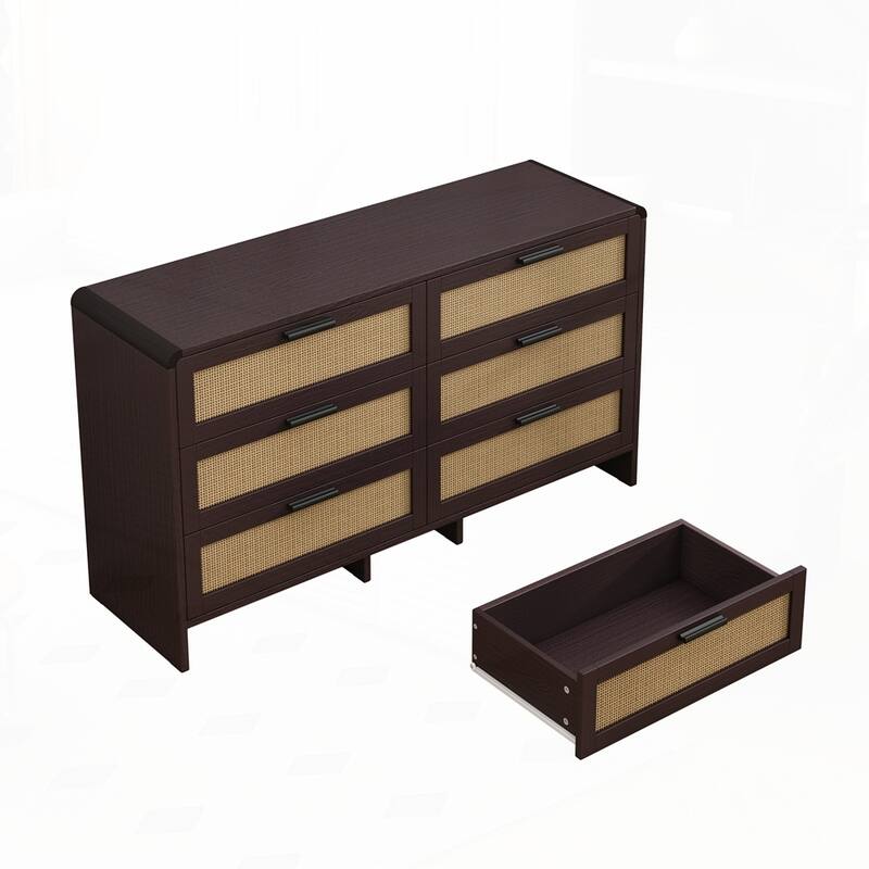 6-Drawers Rattan Storage Cabinet Rattan Drawer