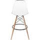 preview thumbnail 13 of 57, Counter Stool With Back Plastic Molded Wooden Eiffel Base For Kitchen Island Hotel Work High Chair