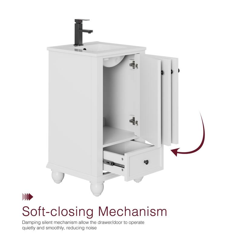 Bathroom Vanity with Sink Combo Set, Free Standing Bathroom Storage Cabinet