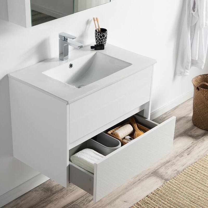 Blossom Valencia Floating Bathroom Vanity with Ceramic Sink