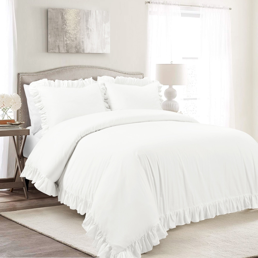 Echelon Home Three Line Hotel Collection 3-piece Duvet Cover Set - On Sale  - Bed Bath & Beyond - 9965408