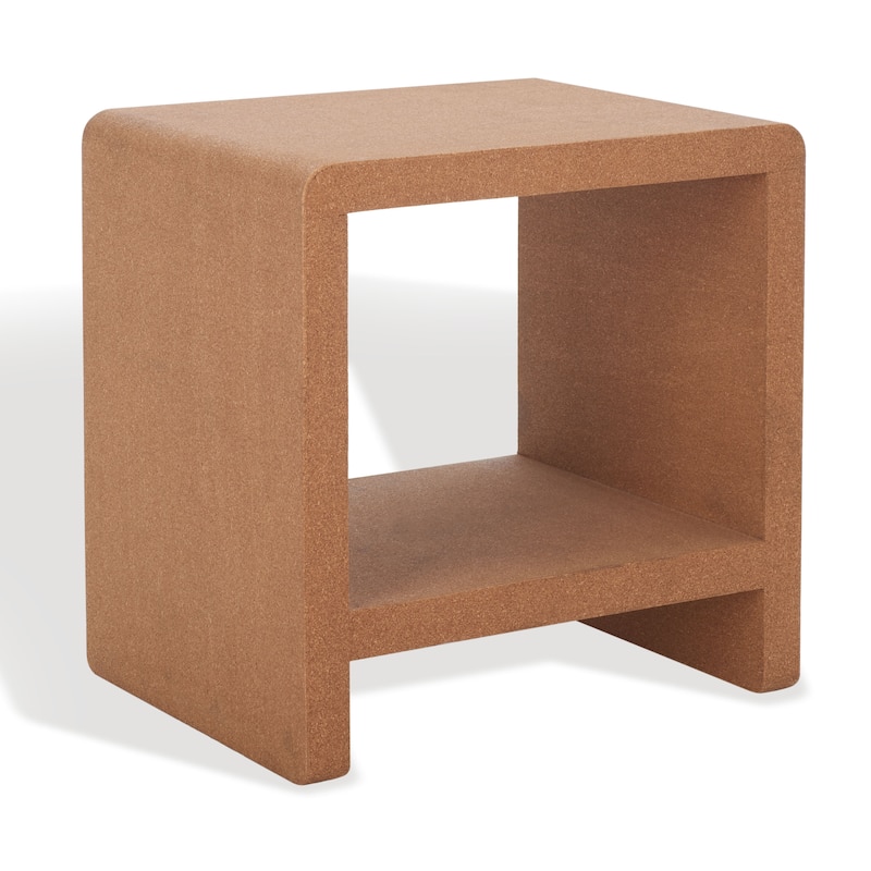 SAFAVIEH Couture Liivia Cork Cork Accent Table - 18" W x 14" D x 18" H - 18Wx14Dx18H