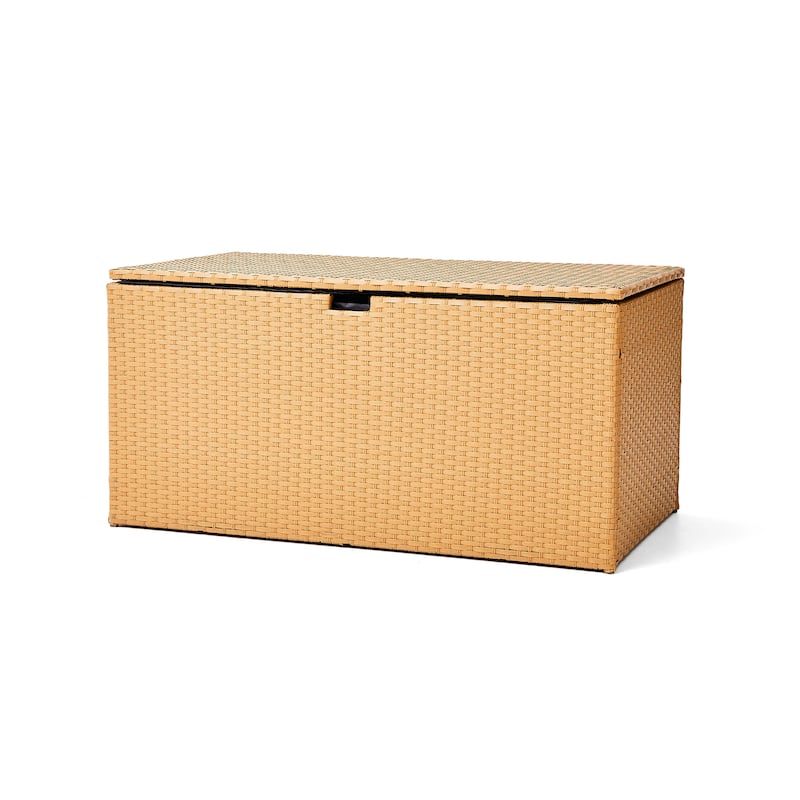 Glitzhome Garden Oversize 52.75"W 140 Gallon Yellow Storage Container Deck Box - 140 Gallon - Yellow