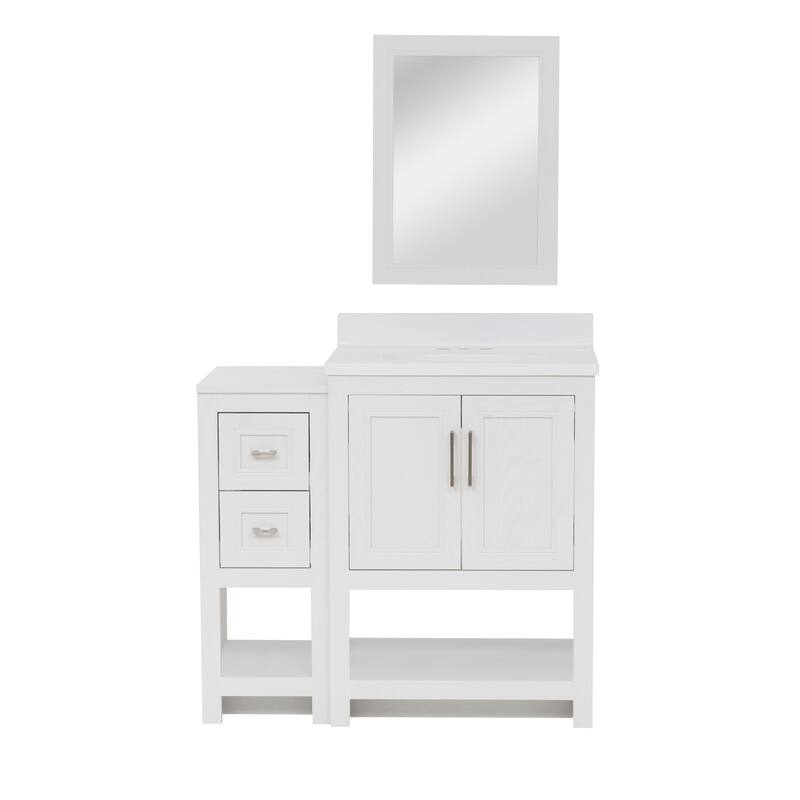 Blakely Vanity with Mirror and 12-inch Side Cabinet