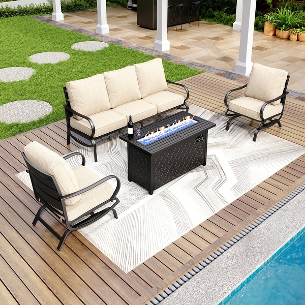 MAISON ARTS Patio Furniture Set 4/6- Pieces Outdoor Conversation