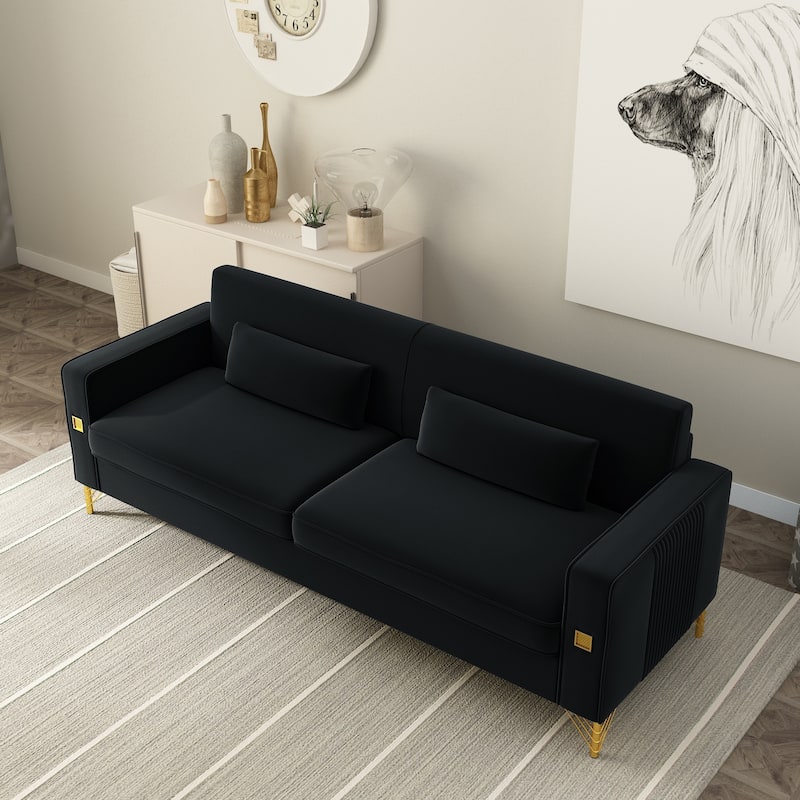 Velvet Loveseats, Comfortable Sofa for Living Room