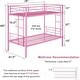 preview thumbnail 7 of 13, Metal Twin Over Twin Bunk Bed Frame with Side Ladders, 13inch Under-Bed Storage, Squeak-Resistant, Full-Length Guardrails