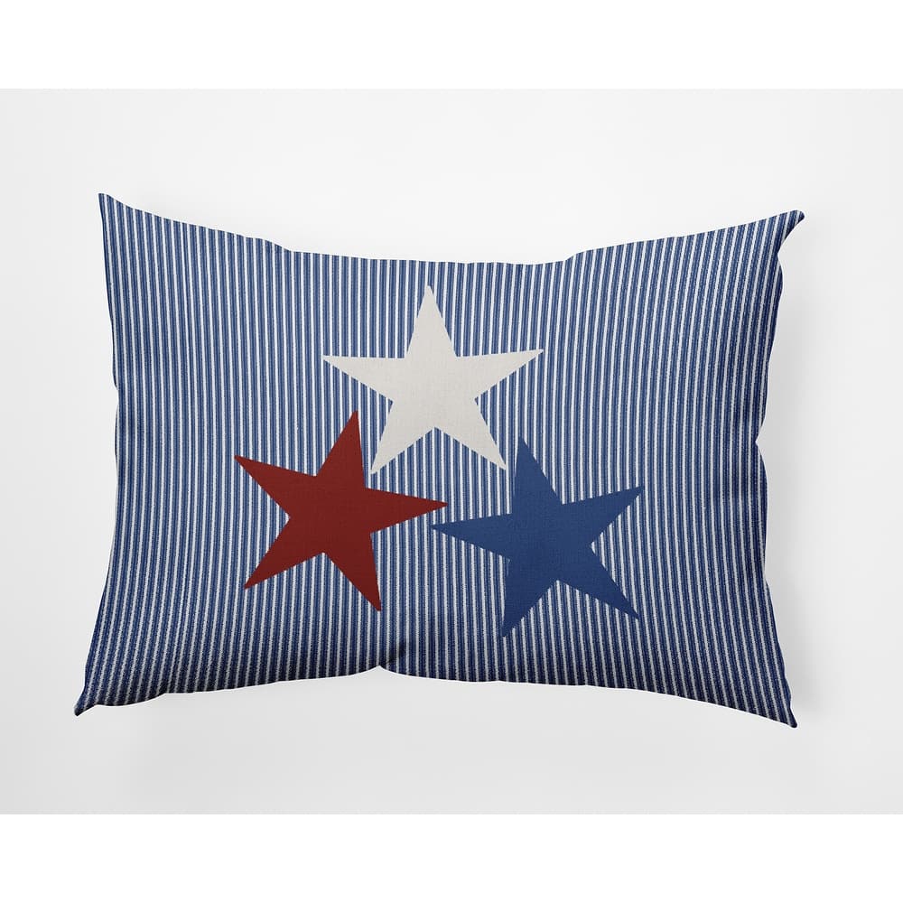 July 4th USA Colors Indoor/Outdoor Throw Pillow