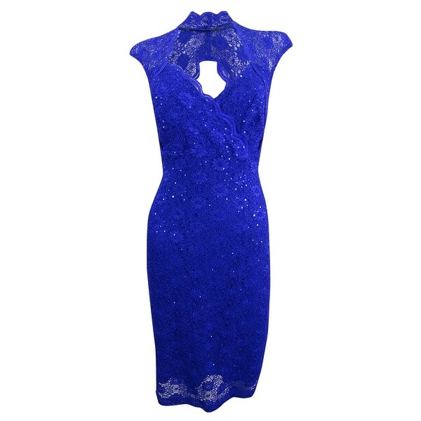 cobalt blue sheath dress