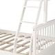 preview thumbnail 52 of 56, Twin Over Full Wood Bunk Bed with Storage Drawers and Ladder