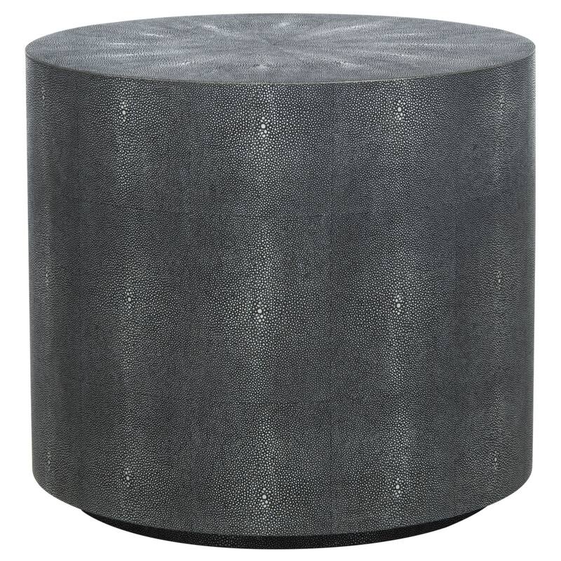SAFAVIEH Couture Pessa Faux Shagreen Black End Table - 20Wx20Dx18H - Black