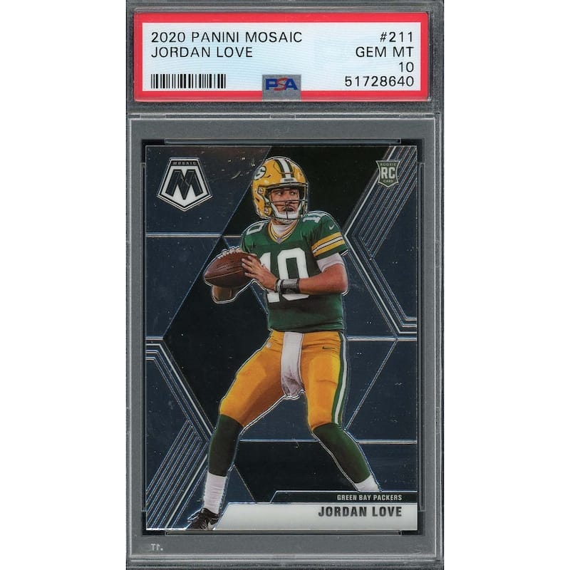 Jordan Love 2020 Panini Mosaic Football Rookie Card RC #211 PSA 10 - 8'6" x 11'6"