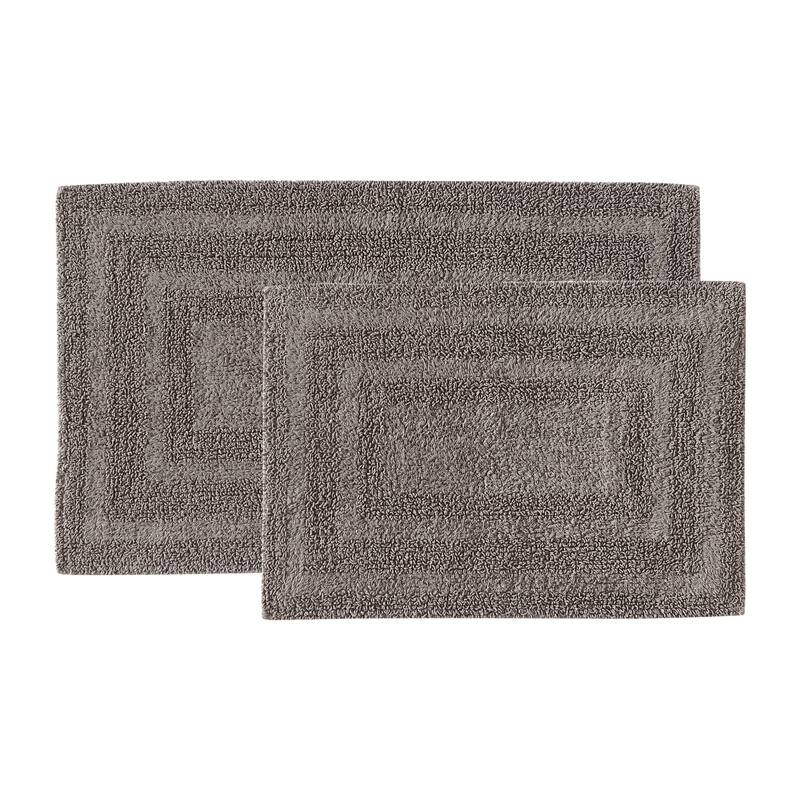 Eddie Bauer Logan Cotton 2 Piece Bath Rug Set - Brown