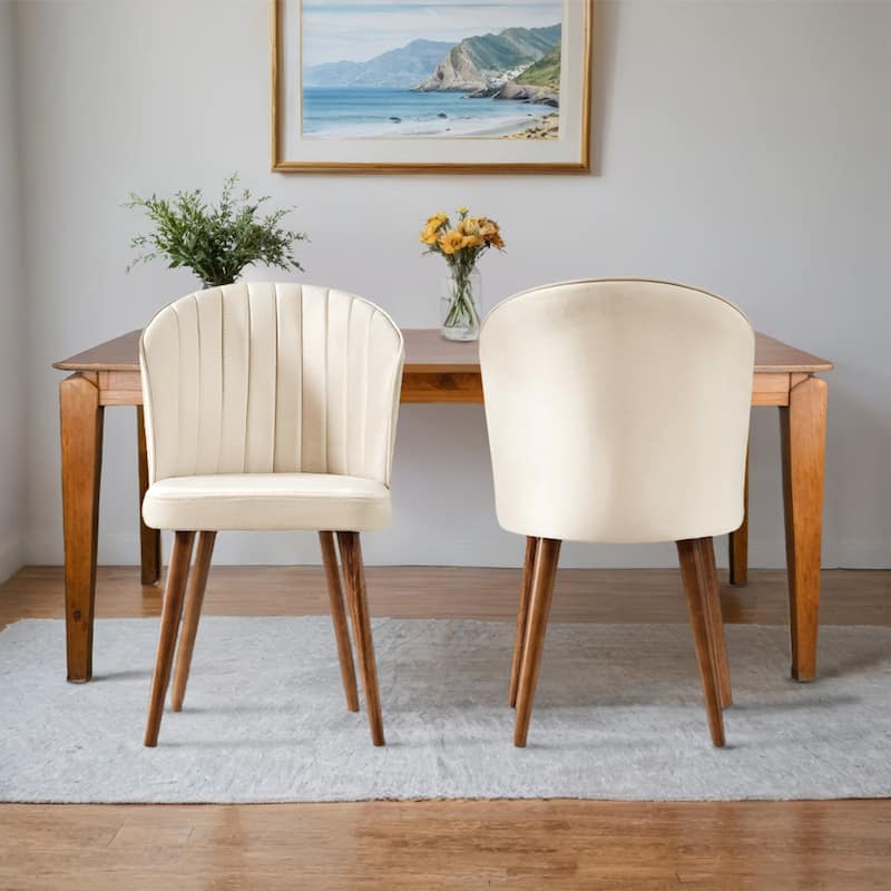 Roswell Mid-Century Modern Velvet Dining Chair (Set of 2)