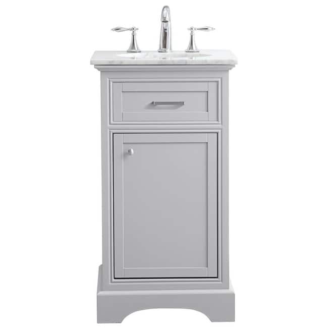 Elegant Lighting VF15019 Americana 18" Free Standing Single Basin - Light Grey - Painted