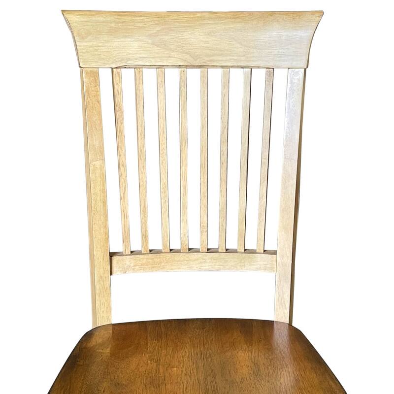 Slat Dining Chairs - Set of 2 - Modern Farmhouse Style - Kitchen Dining Room Seating