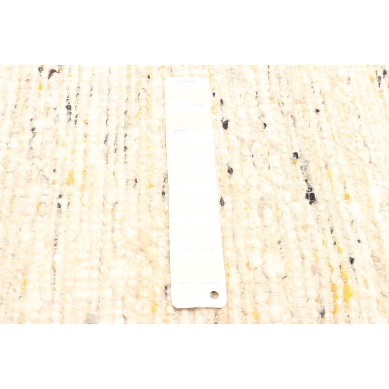 ECARPETGALLERY Braid weave Sienna Beige, Cream Wool Rug - 5'0 x 7'11