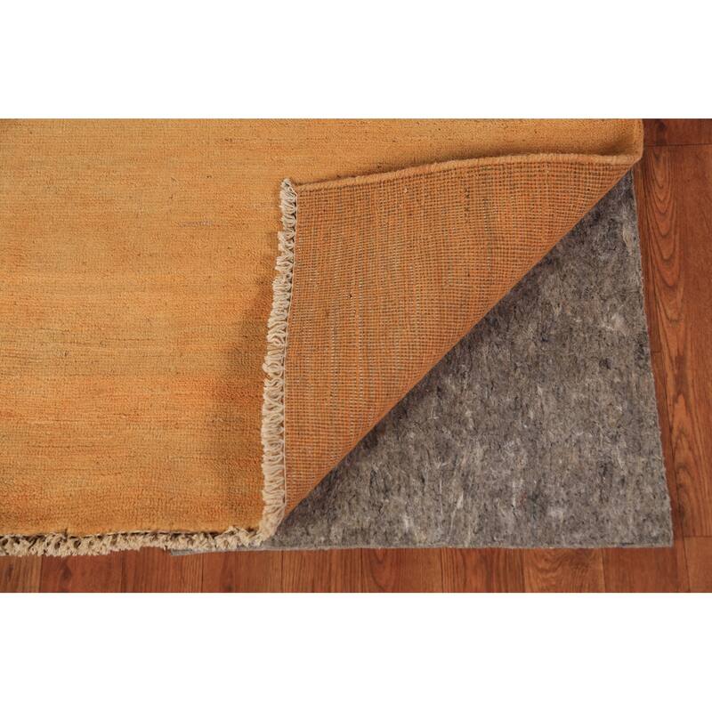 Orange & Yellow Gabbeh Modern Area Rug Handmade Wool Carpet - 4'11" x 6'6"