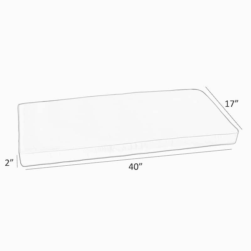 Sorra Home Indoor/Outdoor Solid Corded Bench Cushion