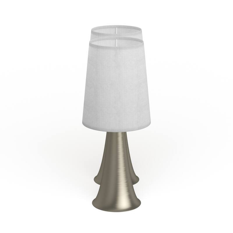 Strick & Bolton Lanteri Mini Touch Table Lamp Set with Fabric Shades (Set of 2)