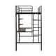 preview thumbnail 1 of 5, Twin Metal Loft Bed with Desk, Shelves, Ladders & Safety Barriers Black - Twin