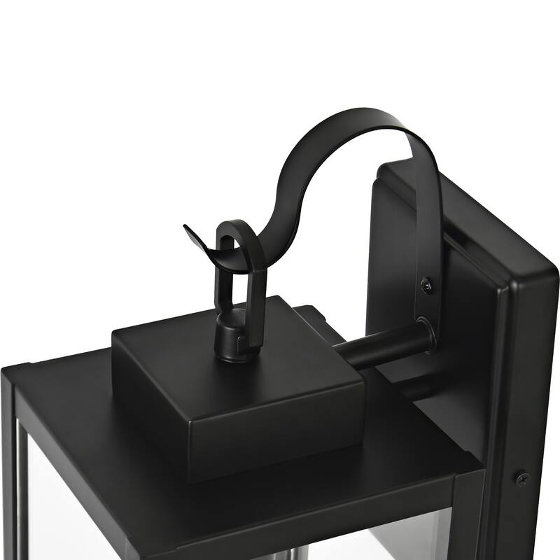 1- Light Outdoor Matte Black Wall Light