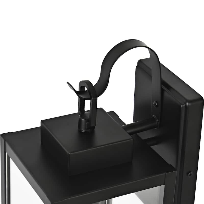 2 Pack 1-Light Outdoor Matte Black Wall Sconce