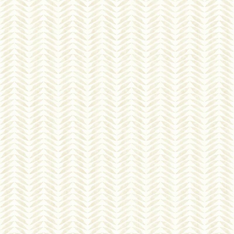 Chesapeake Espalier Champagne Chevron Stripe Wallpaper - 20.5in x 396in x 0.025in