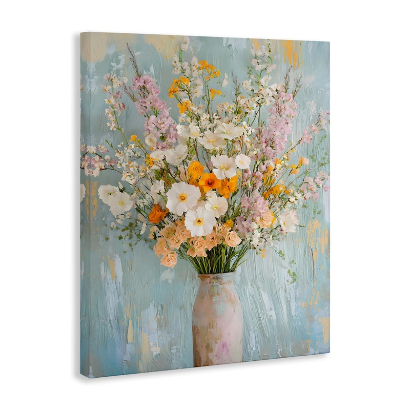 Stupell Orange & White Flower Arrangement Canvas Wall Art Design By Franklyn Gregory