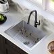 preview thumbnail 1 of 8, Karran Top Mount Stainless Steel 25 in. 16-Gauge Drop-In Single Bowl Kitchen Sink Kit
