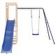 preview thumbnail 13 of 18, vidaXL Swing Set Outdoor Backyard Wooden Playground Equipment for Kids Age 3-8