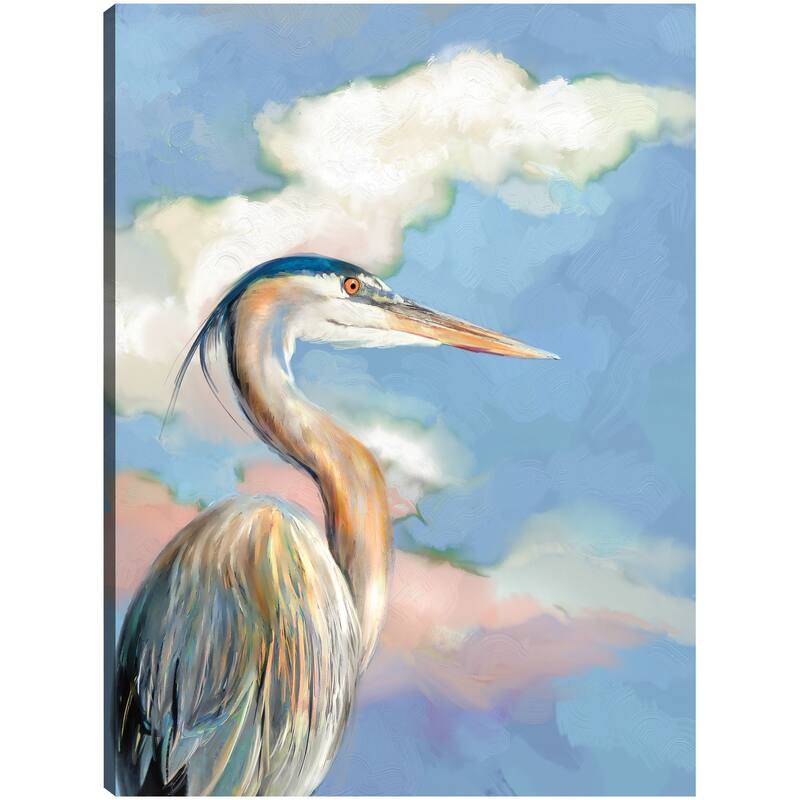 Heron Portrait By Studio Arts Canvas Art Print