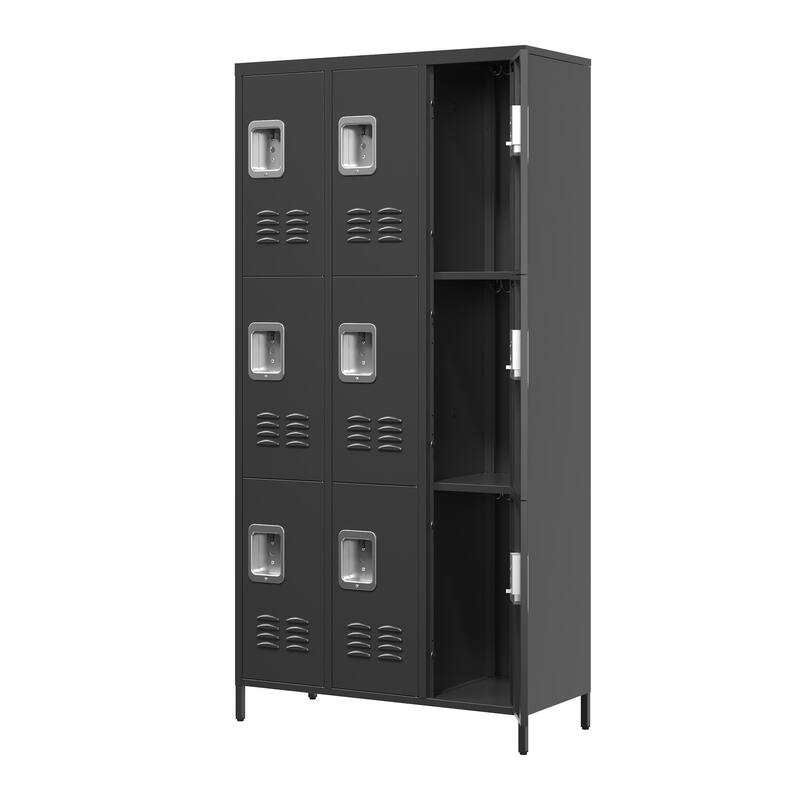 9 Door 72"H Metal Lockers With Lock