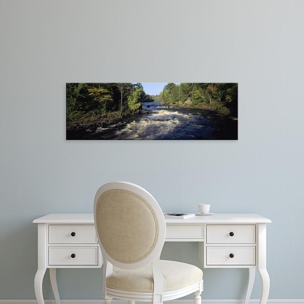 Easy Art Prints Panoramic Images's 'Forest, Menominee River, Baraga County, Upper Peninsula, Michigan' Canvas Art