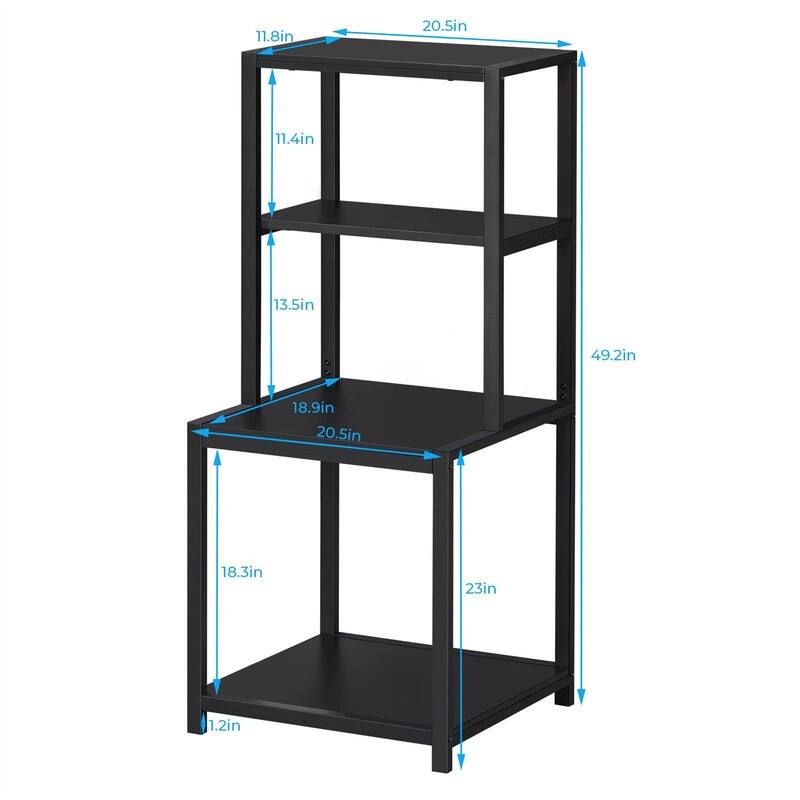 49.2 Inch Printer Stand with Storage Shelf - 20.5"L x 18.9"W x 49.2"H