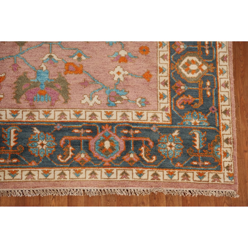 Heriz Serapi Indian Area Rug Handmade Floral Wool Carpet - 8'10" x 11'10"