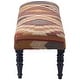 preview thumbnail 20 of 18, Handmade Kilim Upholstered Wooden Bench (India) - 48" W x 16" L x 18" H