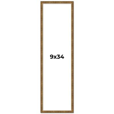 9x34 Frame Gold Kingsley Distressed Solid Wood Picture Frame Width