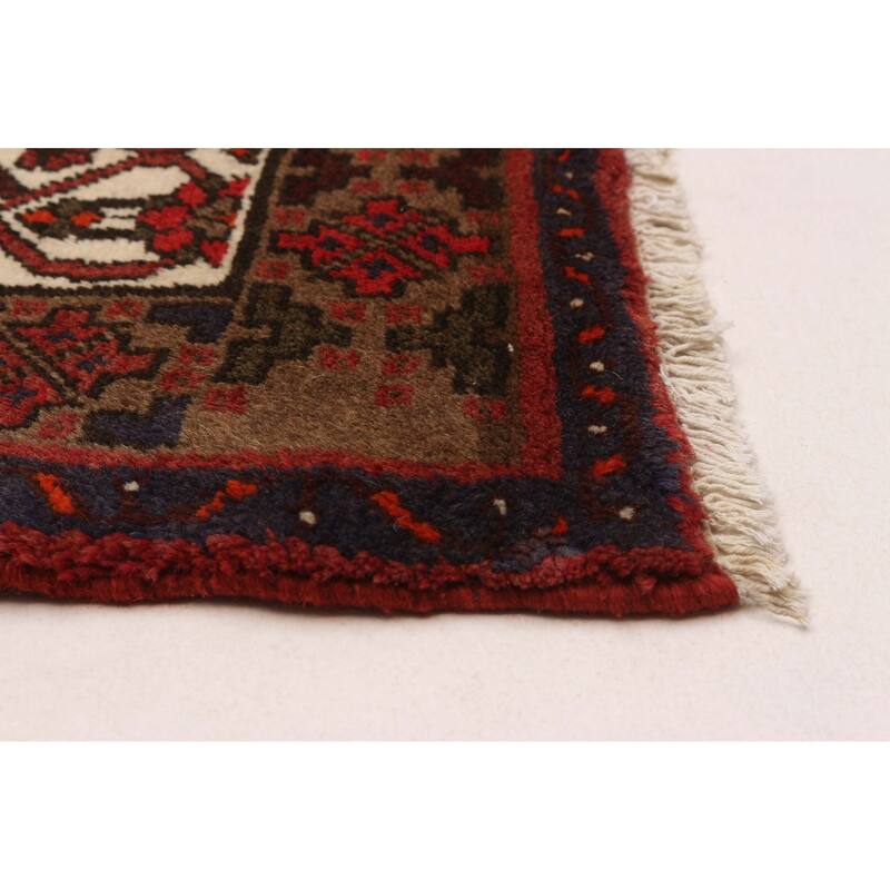 ECARPETGALLERY Hand-knotted Andelz Red Wool Rug - 3'3 x 4'9