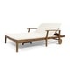 preview thumbnail 16 of 33, Perla Acacia Wood Double Chaise Lounge by Christopher Knight Home
