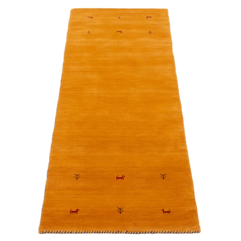 Kashkuli Gabbeh Gold Rug 2'5" x 7'8" - 2'5 x 7'8
