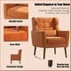 preview thumbnail 15 of 44, Linen Fabric Lounge Wingback Chairs Modern Accent Chair