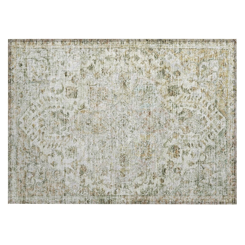 Machine Washable Indoor/Outdoor Traditional Chantille Rug