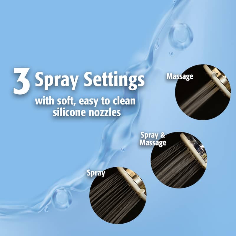 Keeney K750 Stylewise 3 Function, 3 Way Showerhead Kit - 3"