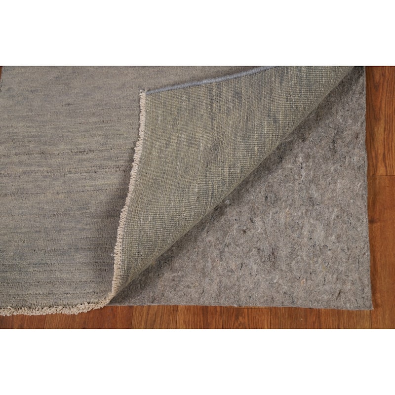 Hand Knotted Oriental 100% Wool Carpet Modern Modern Greys & Charcoal Gabbeh Area Rug - 4' 0'' X 2' 7''